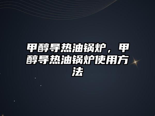 甲醇導熱油鍋爐，甲醇導熱油鍋爐使用方法