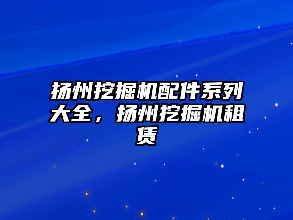 揚州挖掘機配件系列大全，揚州挖掘機租賃