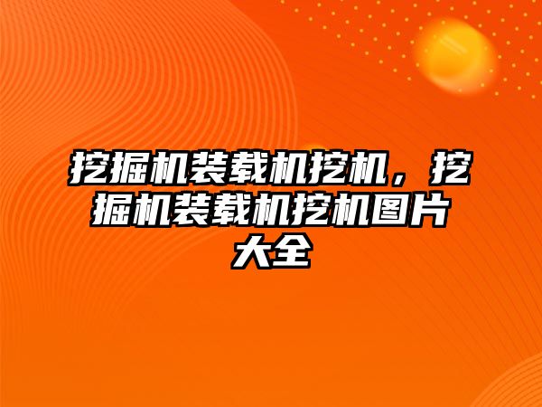 挖掘機裝載機挖機，挖掘機裝載機挖機圖片大全