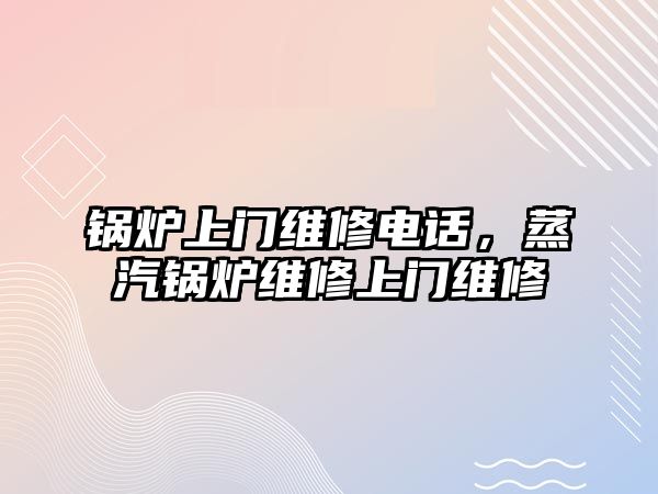 鍋爐上門維修電話，蒸汽鍋爐維修上門維修