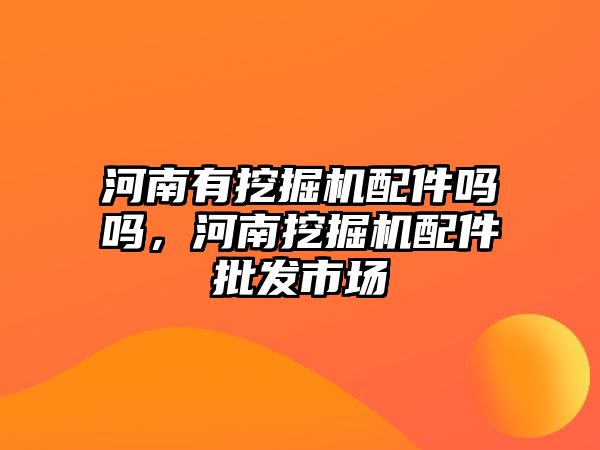 河南有挖掘機(jī)配件嗎嗎，河南挖掘機(jī)配件批發(fā)市場(chǎng)