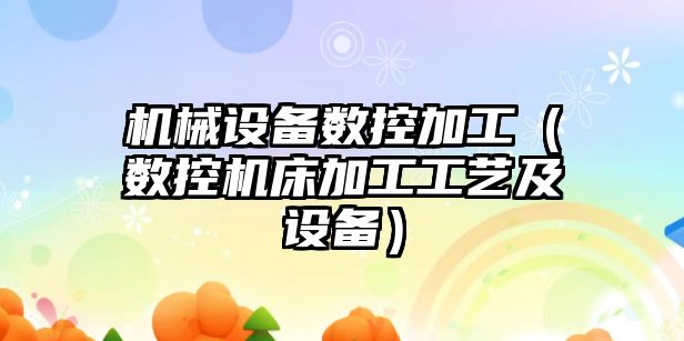 機械設備數控加工（數控機床加工工藝及設備）