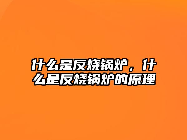 什么是反燒鍋爐，什么是反燒鍋爐的原理