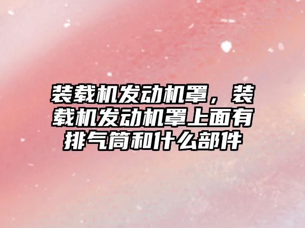 裝載機發動機罩，裝載機發動機罩上面有排氣筒和什么部件