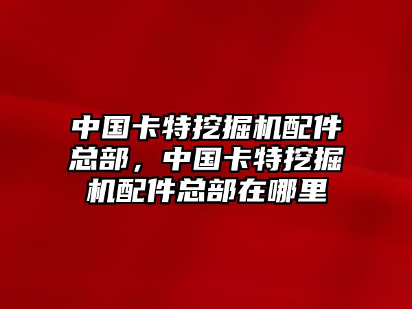 中國卡特挖掘機配件總部，中國卡特挖掘機配件總部在哪里