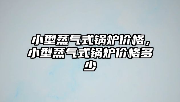 小型蒸氣式鍋爐價格，小型蒸氣式鍋爐價格多少