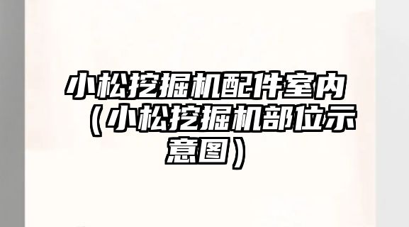 小松挖掘機配件室內（小松挖掘機部位示意圖）