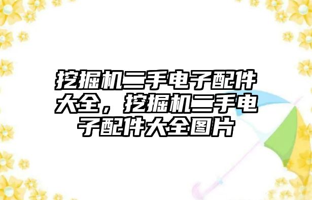 挖掘機二手電子配件大全，挖掘機二手電子配件大全圖片