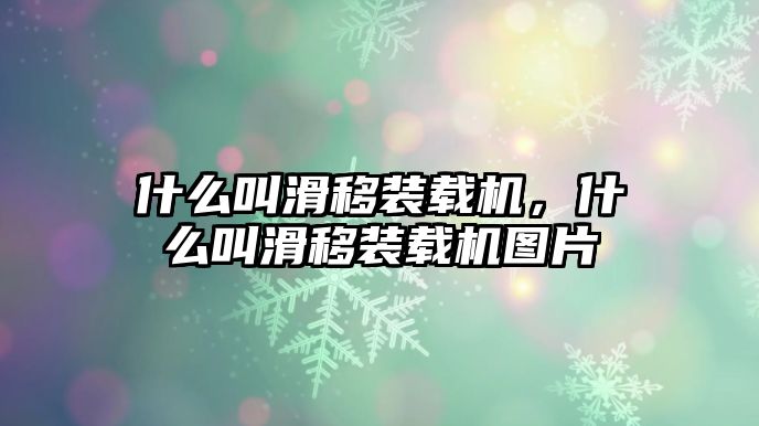 什么叫滑移裝載機，什么叫滑移裝載機圖片