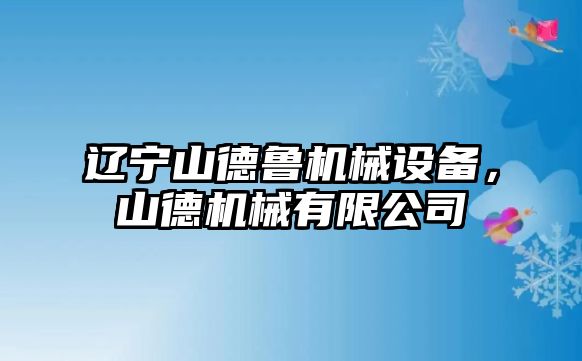 遼寧山德魯機械設備，山德機械有限公司