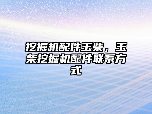 挖掘機配件玉柴，玉柴挖掘機配件聯系方式