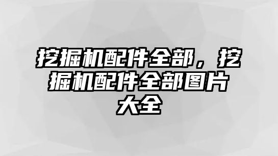 挖掘機配件全部，挖掘機配件全部圖片大全