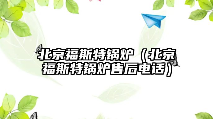 北京福斯特鍋爐（北京福斯特鍋爐售后電話）