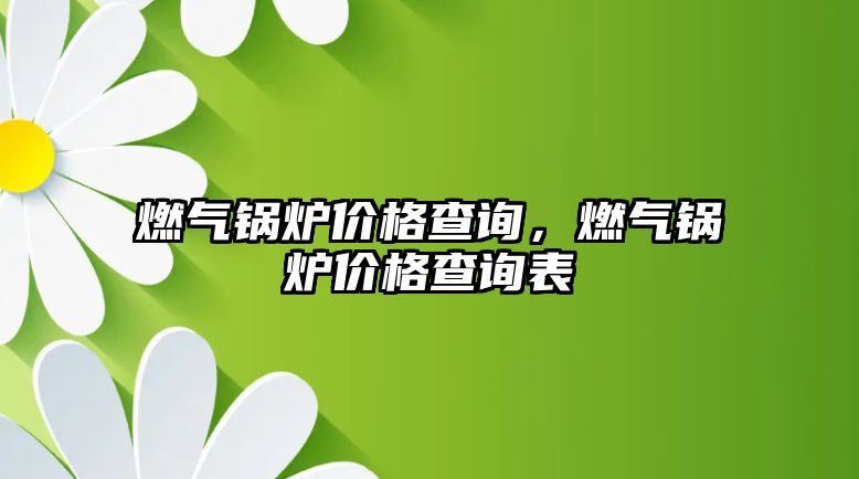 燃氣鍋爐價格查詢，燃氣鍋爐價格查詢表