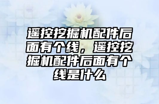 遙控挖掘機配件后面有個線，遙控挖掘機配件后面有個線是什么