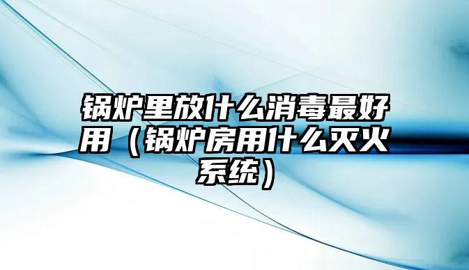 鍋爐里放什么消毒最好用（鍋爐房用什么滅火系統）