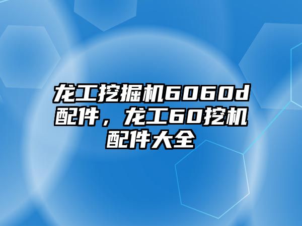 龍工挖掘機6060d配件，龍工60挖機配件大全