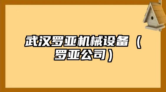 武漢羅亞機械設備（羅亞公司）