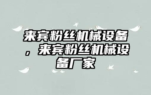 來賓粉絲機械設(shè)備，來賓粉絲機械設(shè)備廠家