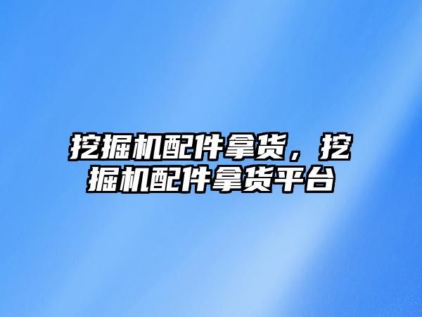 挖掘機配件拿貨，挖掘機配件拿貨平臺