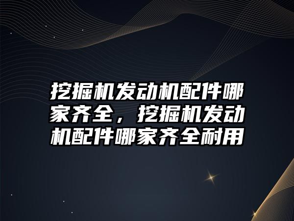 挖掘機發動機配件哪家齊全，挖掘機發動機配件哪家齊全耐用