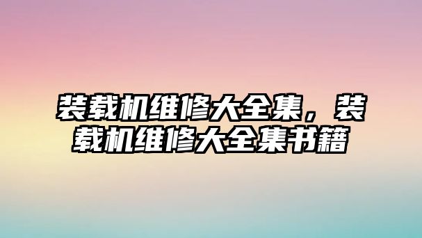 裝載機(jī)維修大全集，裝載機(jī)維修大全集書籍