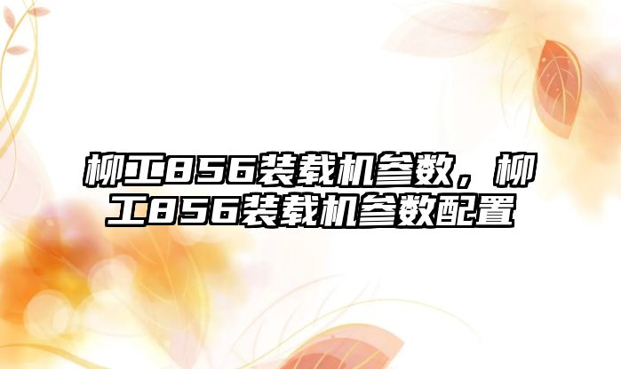 柳工856裝載機參數，柳工856裝載機參數配置