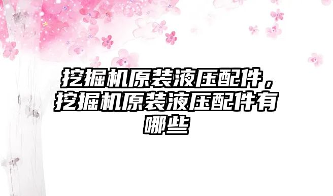 挖掘機原裝液壓配件，挖掘機原裝液壓配件有哪些