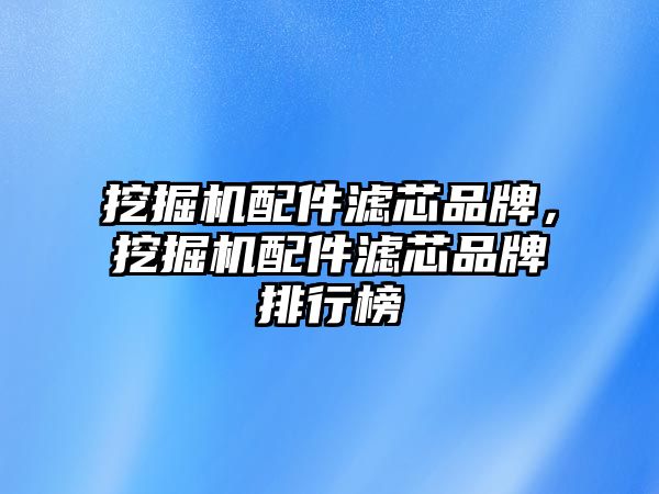 挖掘機配件濾芯品牌，挖掘機配件濾芯品牌排行榜