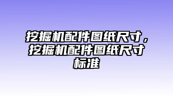 挖掘機配件圖紙尺寸，挖掘機配件圖紙尺寸標準