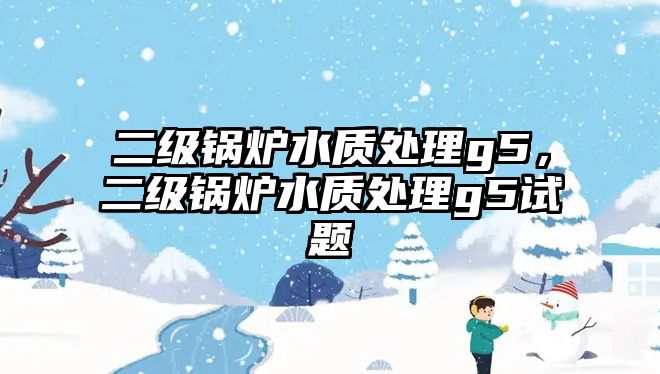 二級鍋爐水質處理g5，二級鍋爐水質處理g5試題