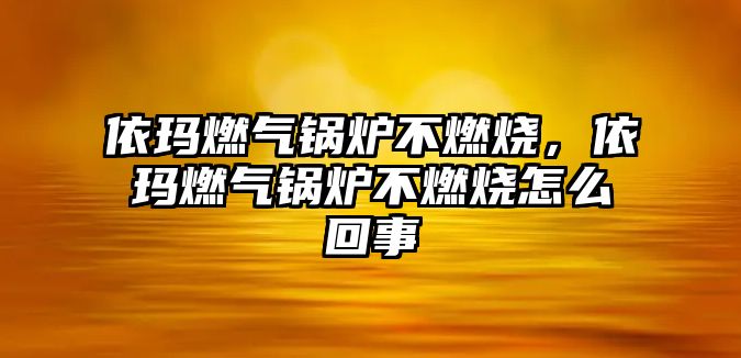 依瑪燃氣鍋爐不燃燒，依瑪燃氣鍋爐不燃燒怎么回事