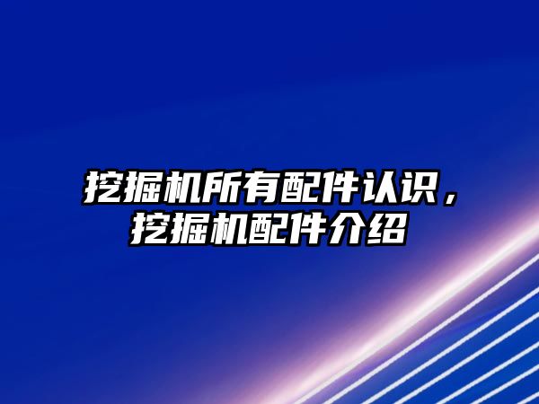 挖掘機所有配件認(rèn)識，挖掘機配件介紹