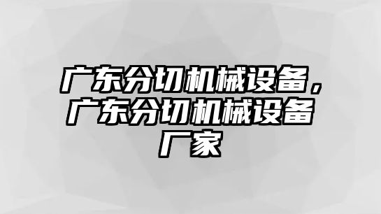 廣東分切機械設備，廣東分切機械設備廠家