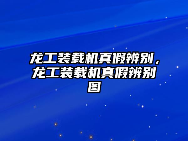 龍工裝載機(jī)真假辨別，龍工裝載機(jī)真假辨別圖