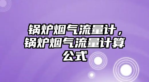 鍋爐煙氣流量計，鍋爐煙氣流量計算公式