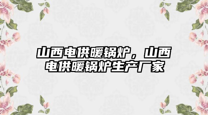 山西電供暖鍋爐，山西電供暖鍋爐生產廠家