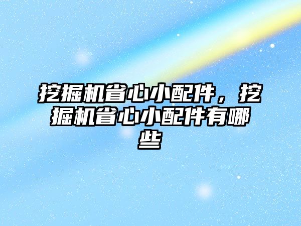 挖掘機省心小配件，挖掘機省心小配件有哪些