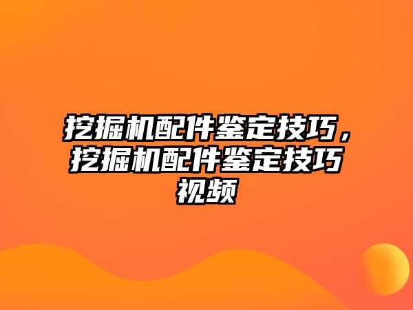 挖掘機配件鑒定技巧，挖掘機配件鑒定技巧視頻