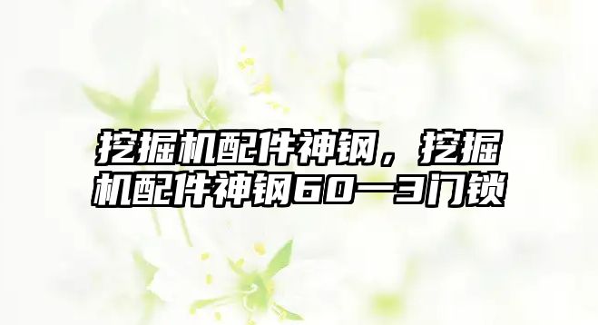 挖掘機配件神鋼，挖掘機配件神鋼60一3門鎖