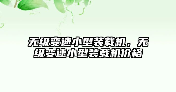 無(wú)級(jí)變速小型裝載機(jī)，無(wú)級(jí)變速小型裝載機(jī)價(jià)格