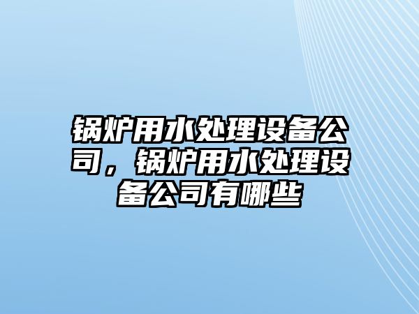 鍋爐用水處理設備公司，鍋爐用水處理設備公司有哪些