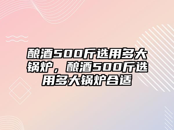 釀酒500斤選用多大鍋爐，釀酒500斤選用多大鍋爐合適