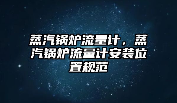 蒸汽鍋爐流量計，蒸汽鍋爐流量計安裝位置規范