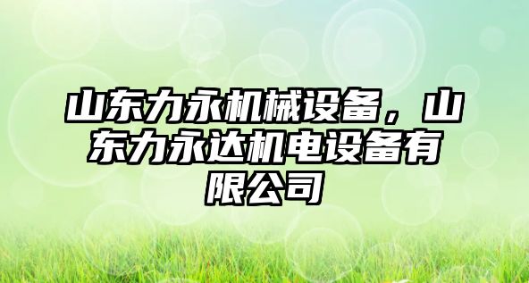 山東力永機械設(shè)備，山東力永達(dá)機電設(shè)備有限公司