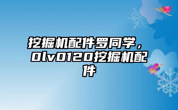 挖掘機配件羅同學，ⅴ0lv0120挖掘機配件