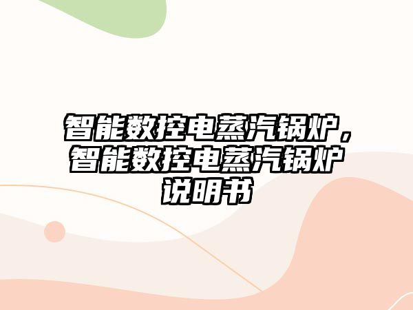 智能數(shù)控電蒸汽鍋爐，智能數(shù)控電蒸汽鍋爐說(shuō)明書(shū)