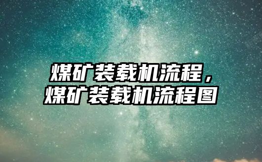 煤礦裝載機流程，煤礦裝載機流程圖