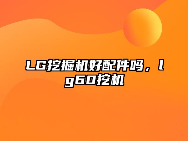 LG挖掘機好配件嗎，lg60挖機