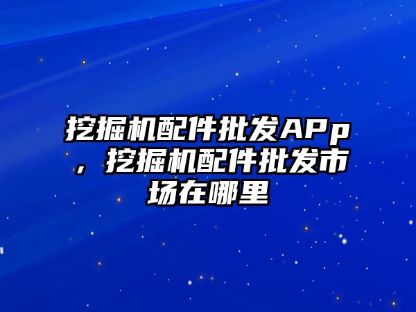 挖掘機(jī)配件批發(fā)APp，挖掘機(jī)配件批發(fā)市場(chǎng)在哪里